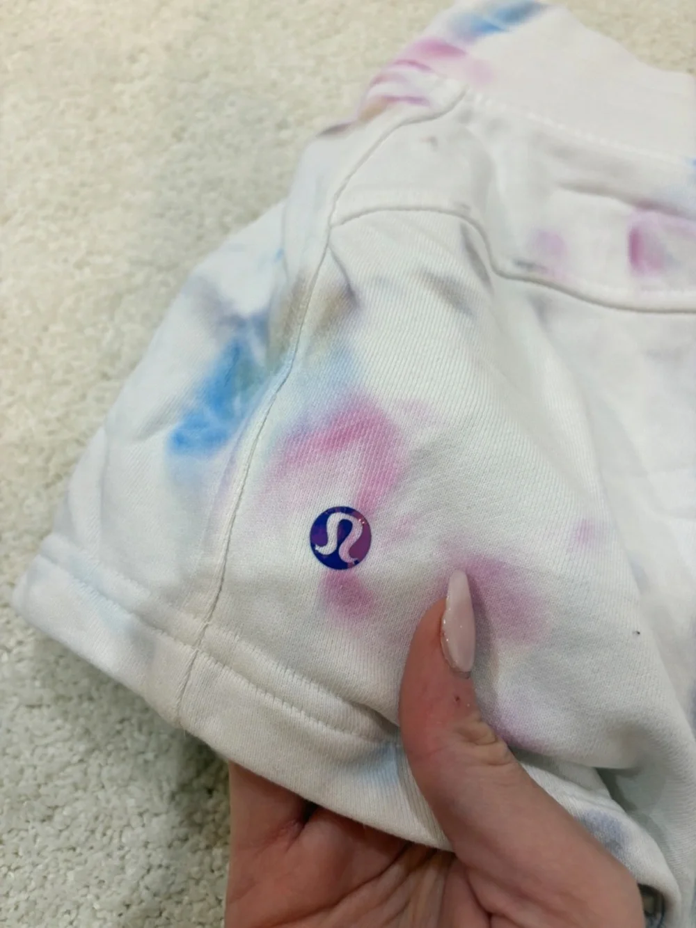 Lululemon High Rise Tie-Dye Pastel Shorts 2.5” Size 6